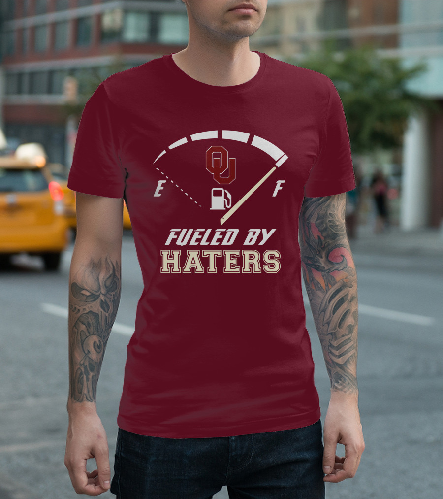 Oklahoma Sooners Fueled By Haters Energy Meter OU T-Shirt