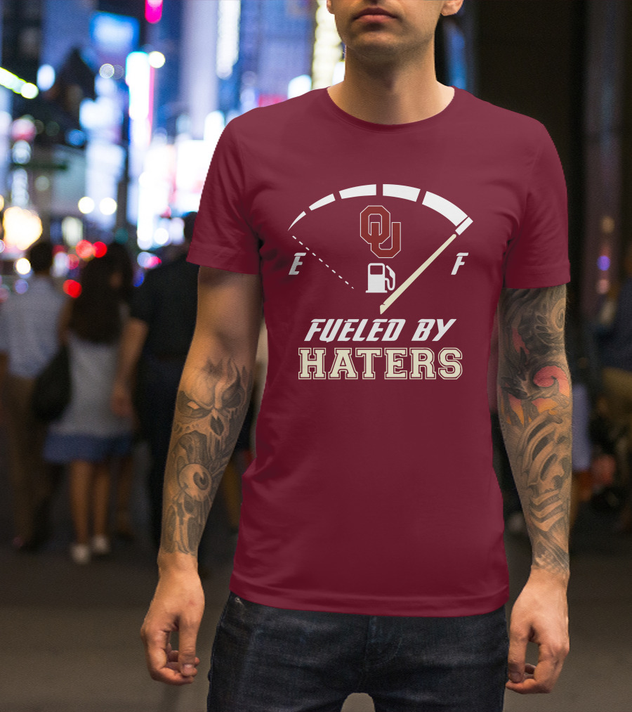 Oklahoma Sooners Fueled By Haters Energy Meter OU T-Shirt