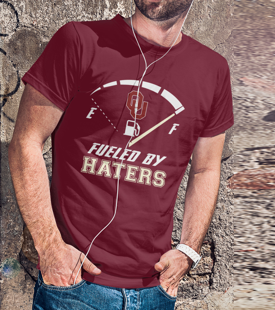 Oklahoma Sooners Fueled By Haters Energy Meter OU T-Shirt