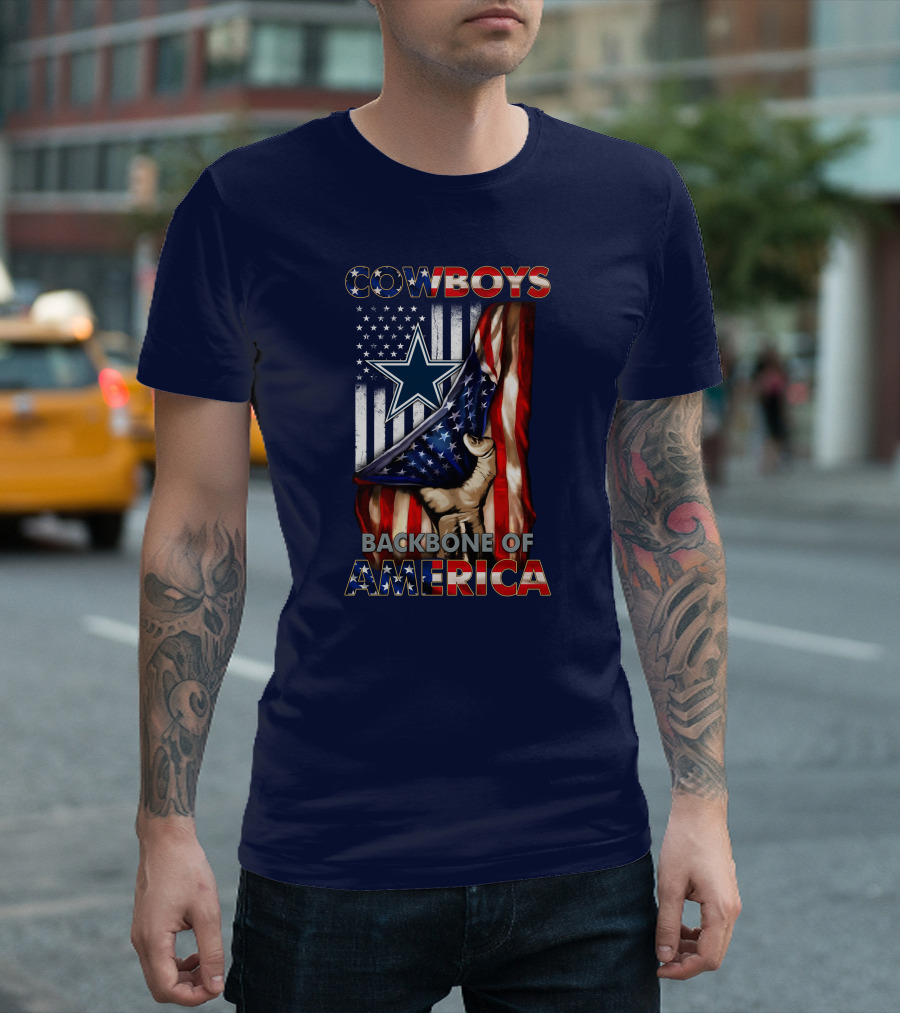 Cowboys Backbone Of America Star And Stripes Patriots T-Shirt