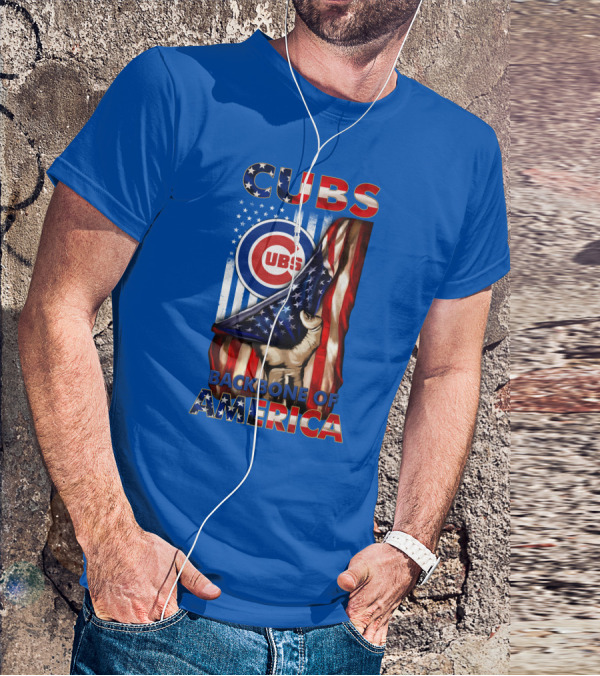 Cubs Backbone Of America American Flag T-Shirt