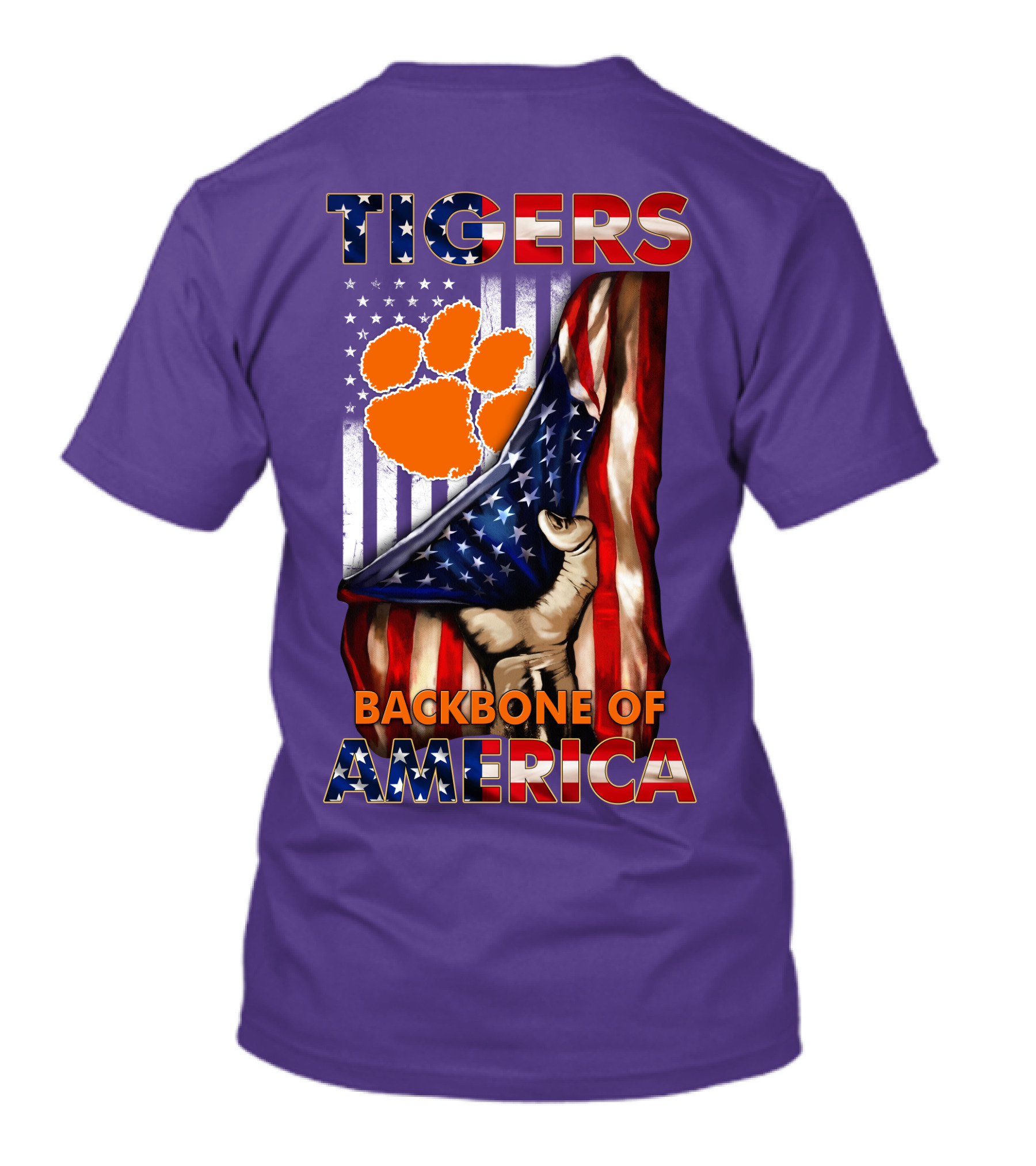 Tigers Claw American Flag Backbone Of America T-Shirt