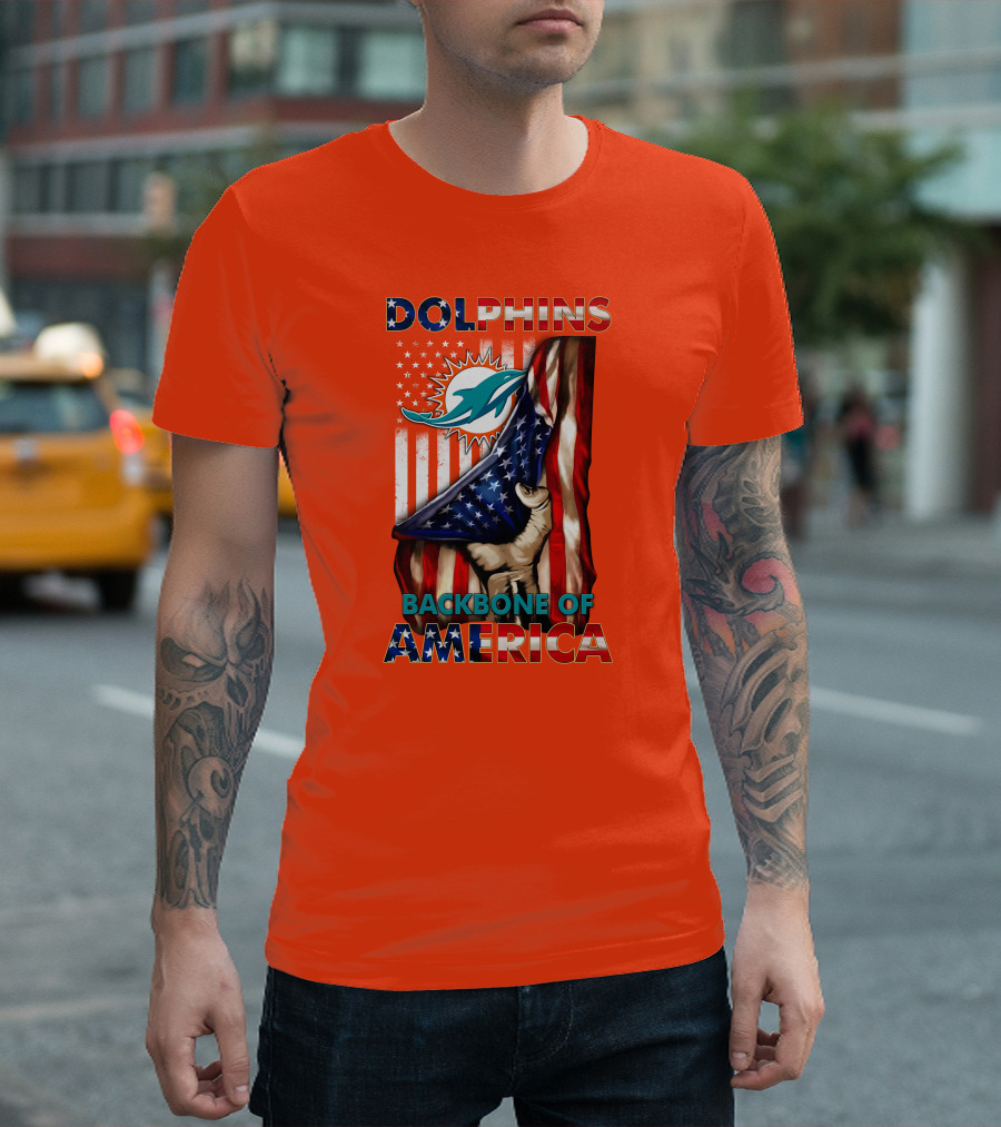 Dolphins Backbone Of America Miami T-Shirt
