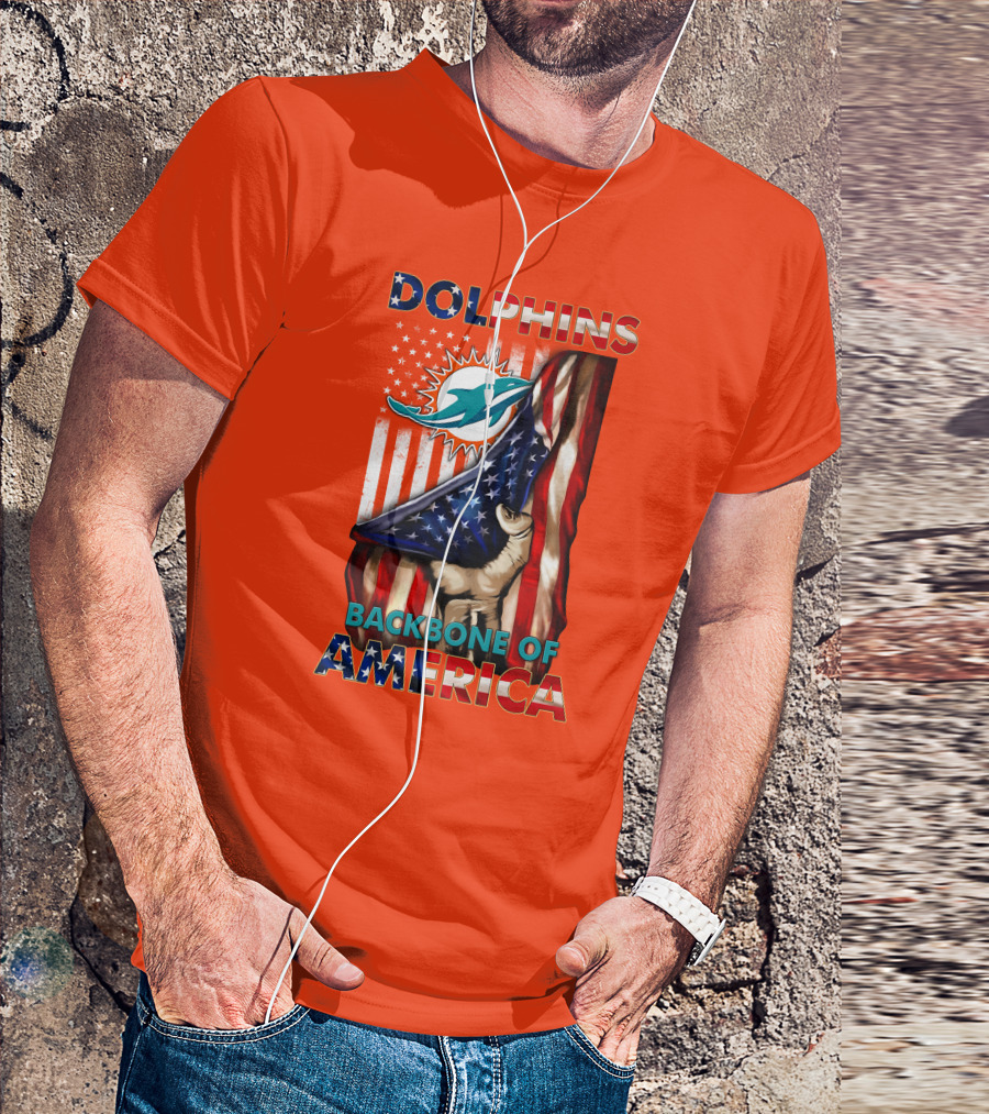 Dolphins Backbone Of America Miami T-Shirt
