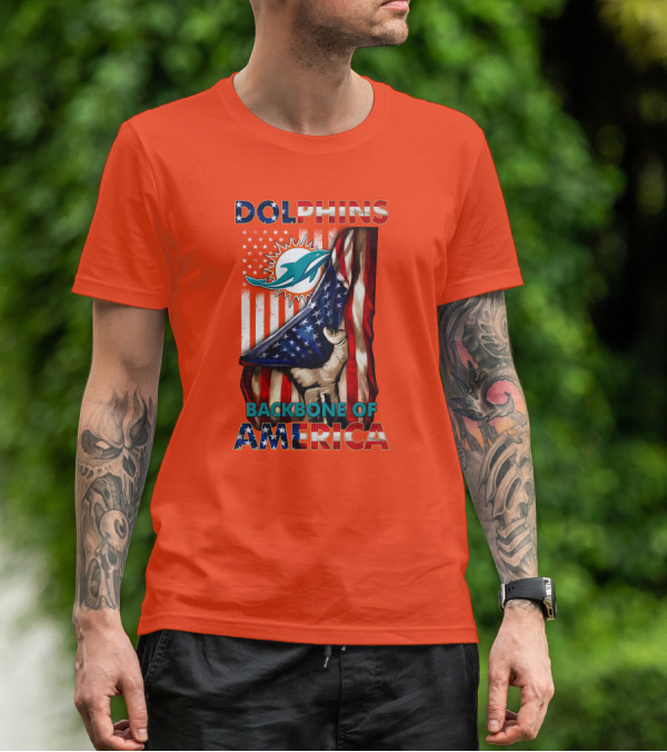 Dolphins Backbone Of America Miami T-Shirt