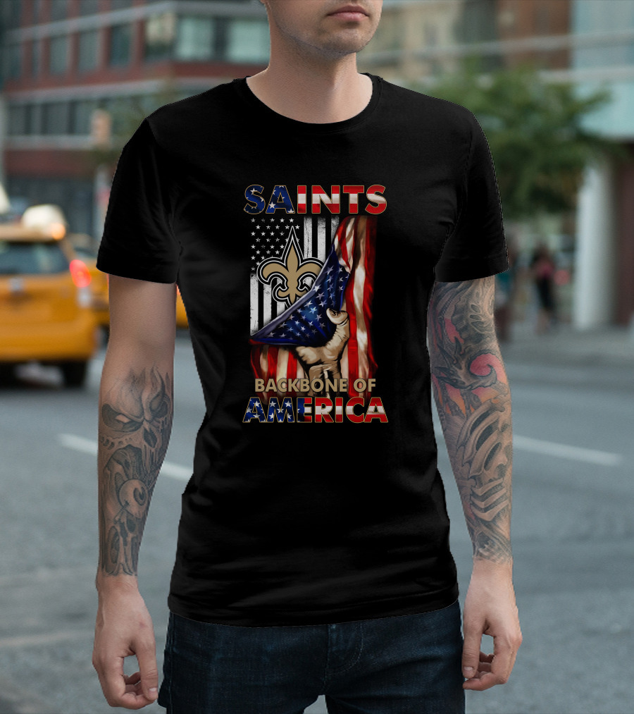 Saints Backbone Of America New Orleans Patriotic Edition T-Shirt
