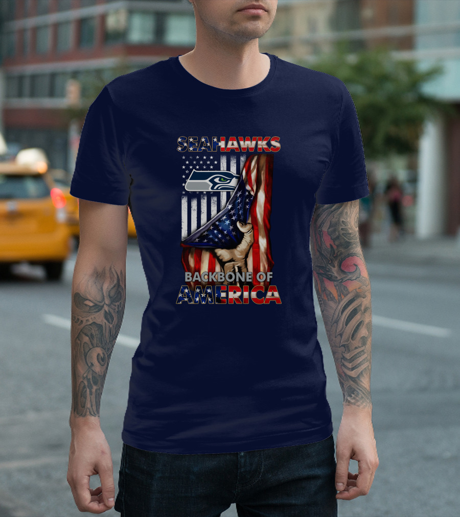 Seattle Seahawks Backbone Of America T-Shirt