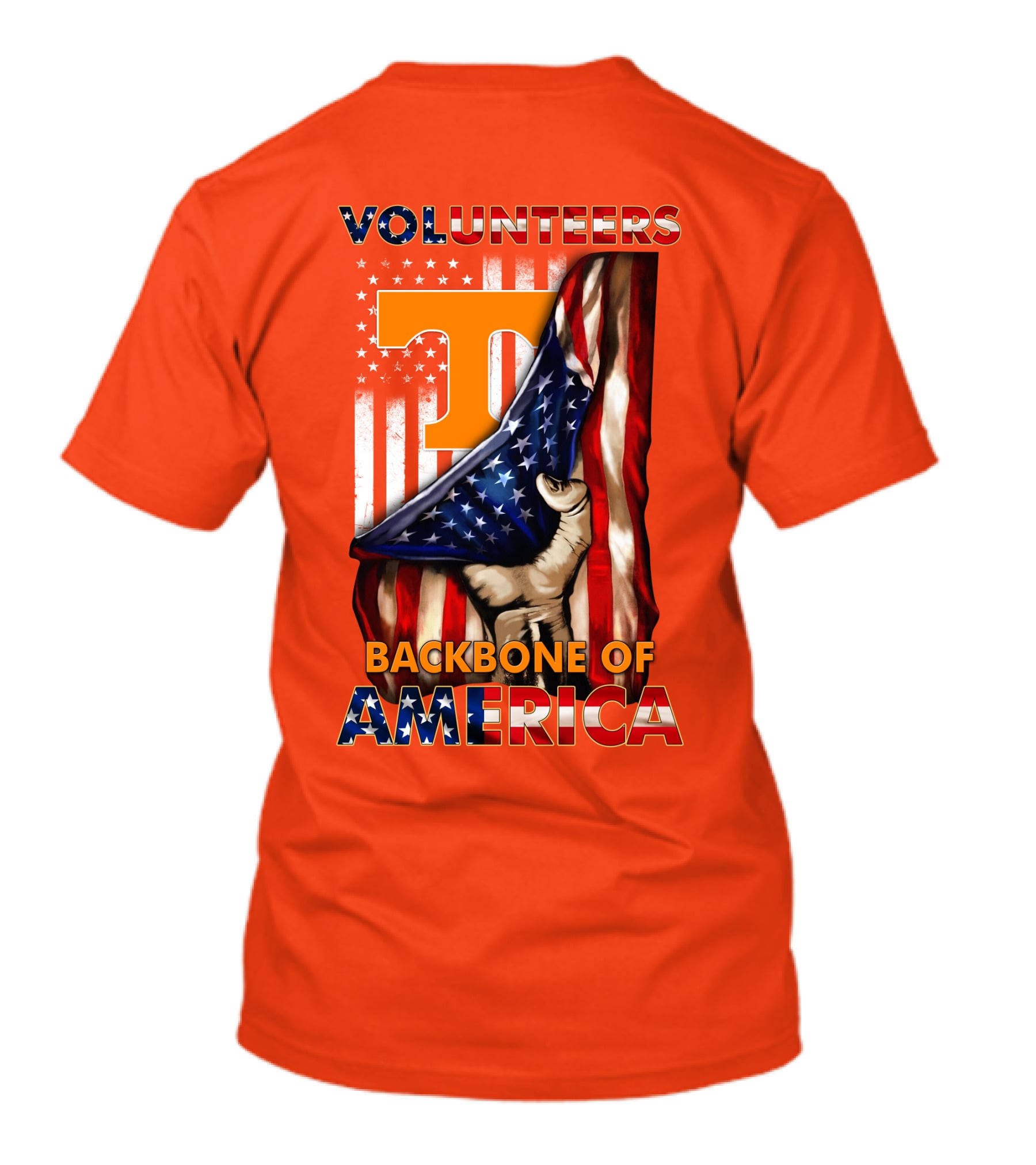 Tennessee Volunteers Backbone Of America Patriotic T-Shirt