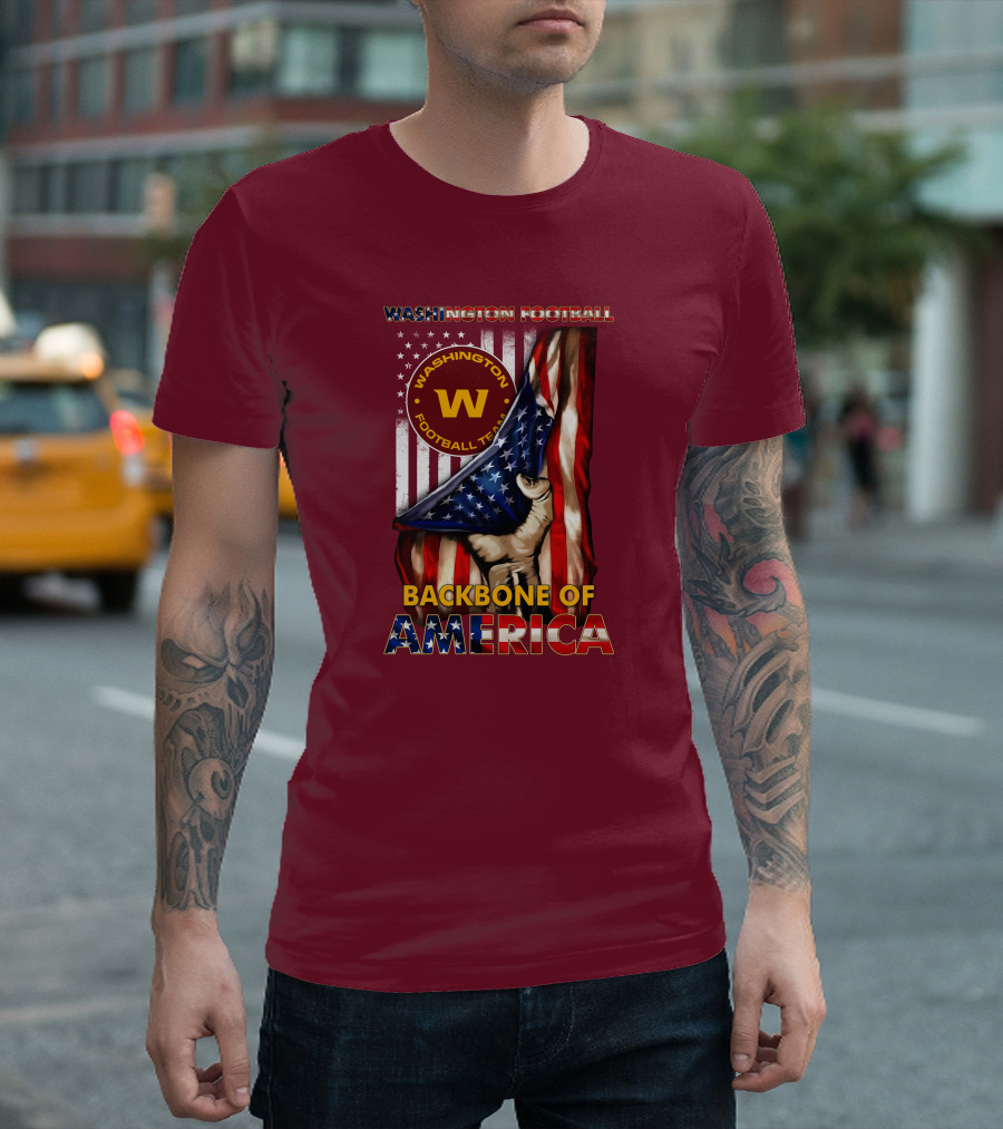 Washington Football Team Backbone Of America Stars And Stripes W T-Shirt