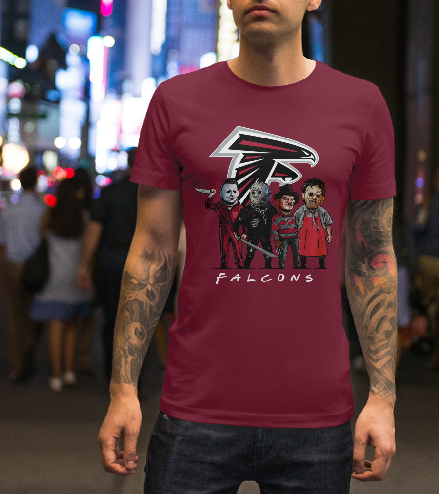 Atlanta Falcons The Slasher Squad Halloween Teams T-Shirt
