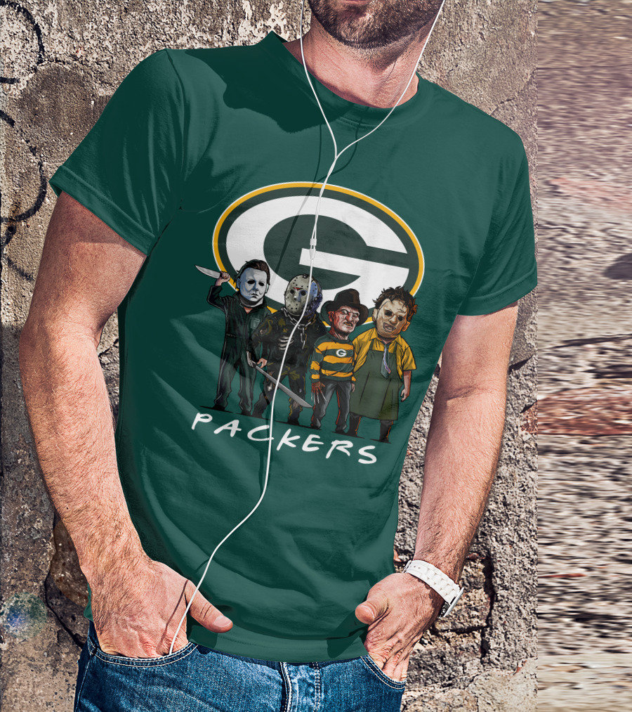 Green Bay Packers Halloween Horror Characters Squad T-Shirt