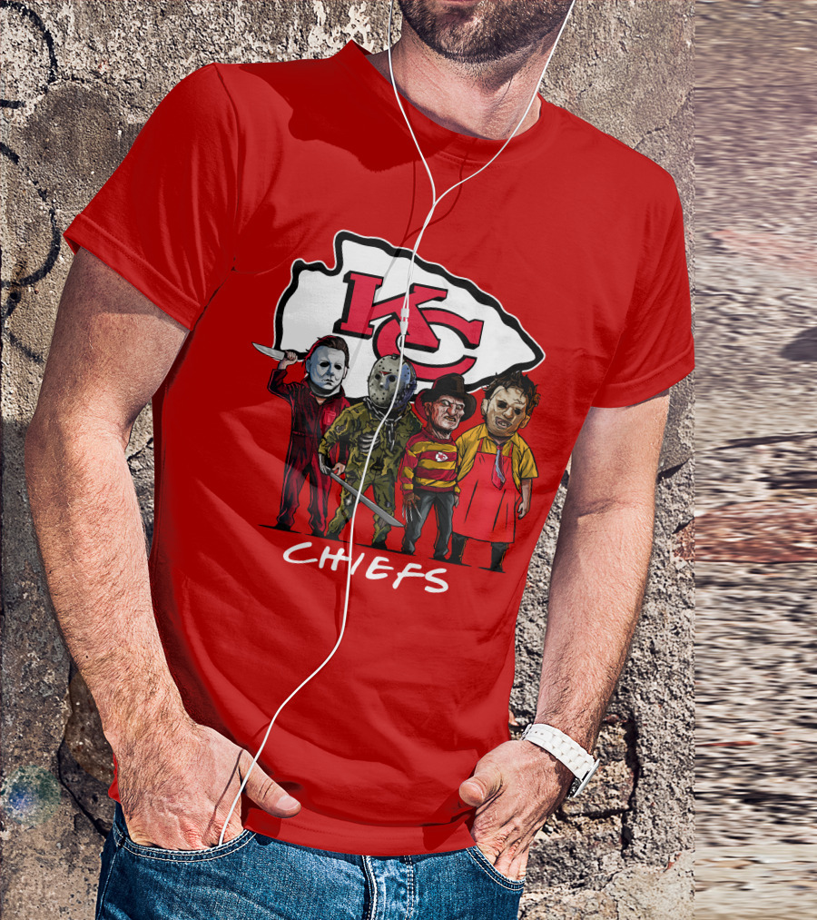 Kansas City Chiefs Halloween Slasher Squad Horror Team T-Shirt