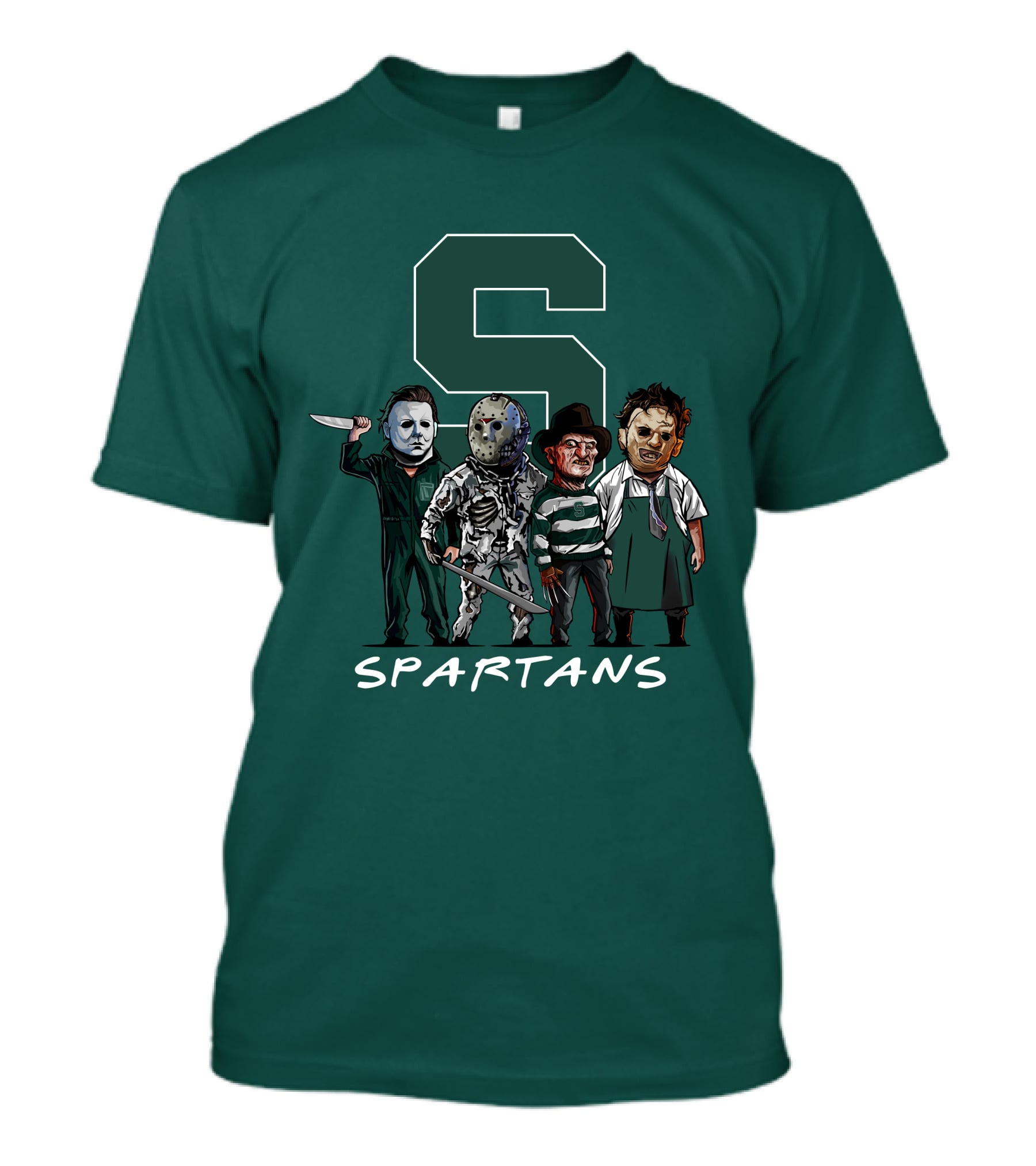 Halloween Slasher Squad Michigan State Spartans Monsters T-Shirt