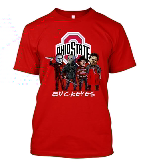 Ohio State Buckeyes Halloween The Slasher Squad Teams Horror Icons T-Shirt