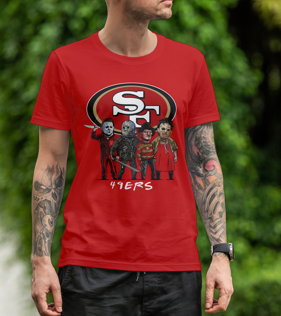 San Francisco 49ers Halloween Slasher Squad Icons 49ers T-Shirt