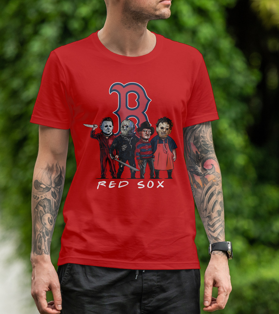 Boston Red Sox Halloween Horror Icons Slasher Squad T-Shirt