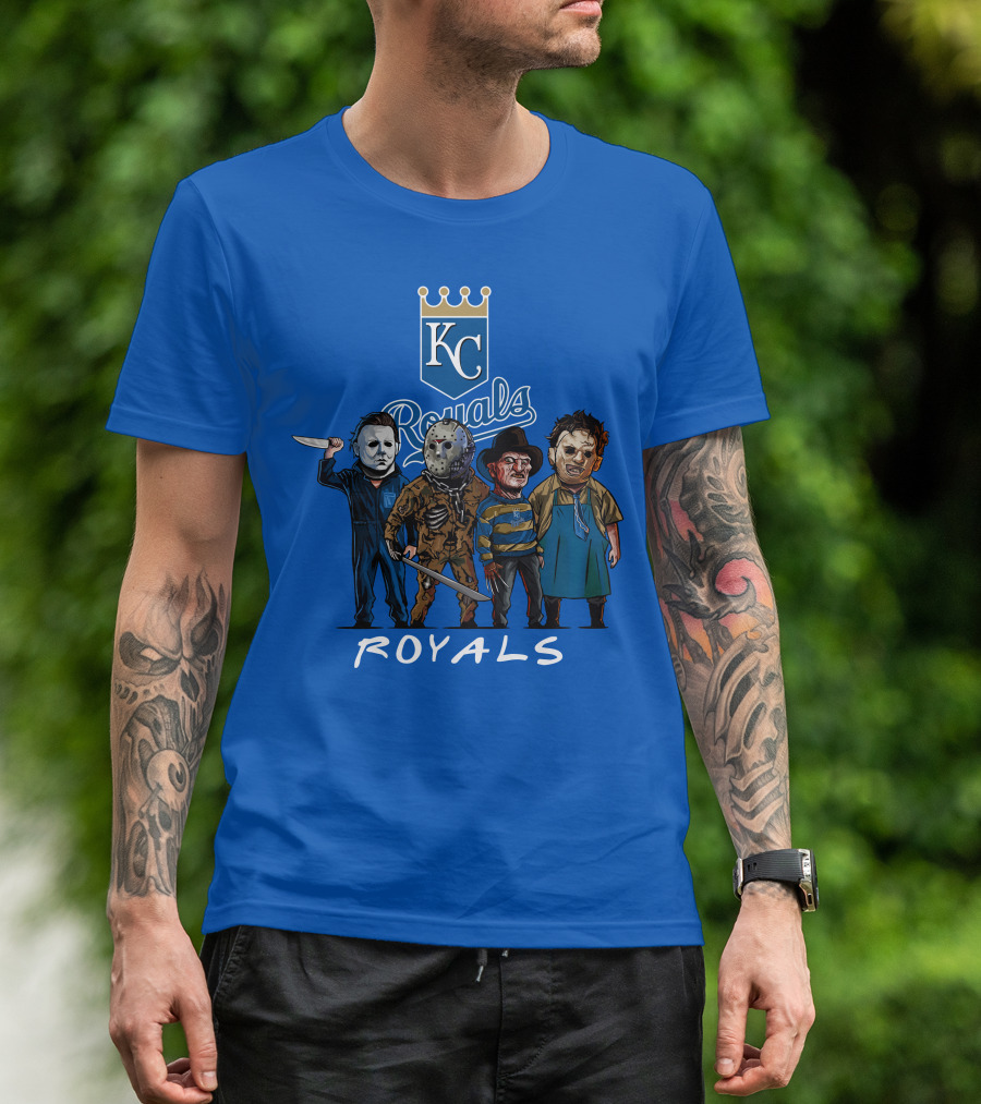 Kansas City Royals Halloween Horror Icons Team Squad T-Shirt