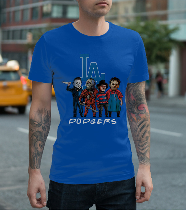 Los Angeles Dodgers Halloween Horror Icons Team T-Shirt