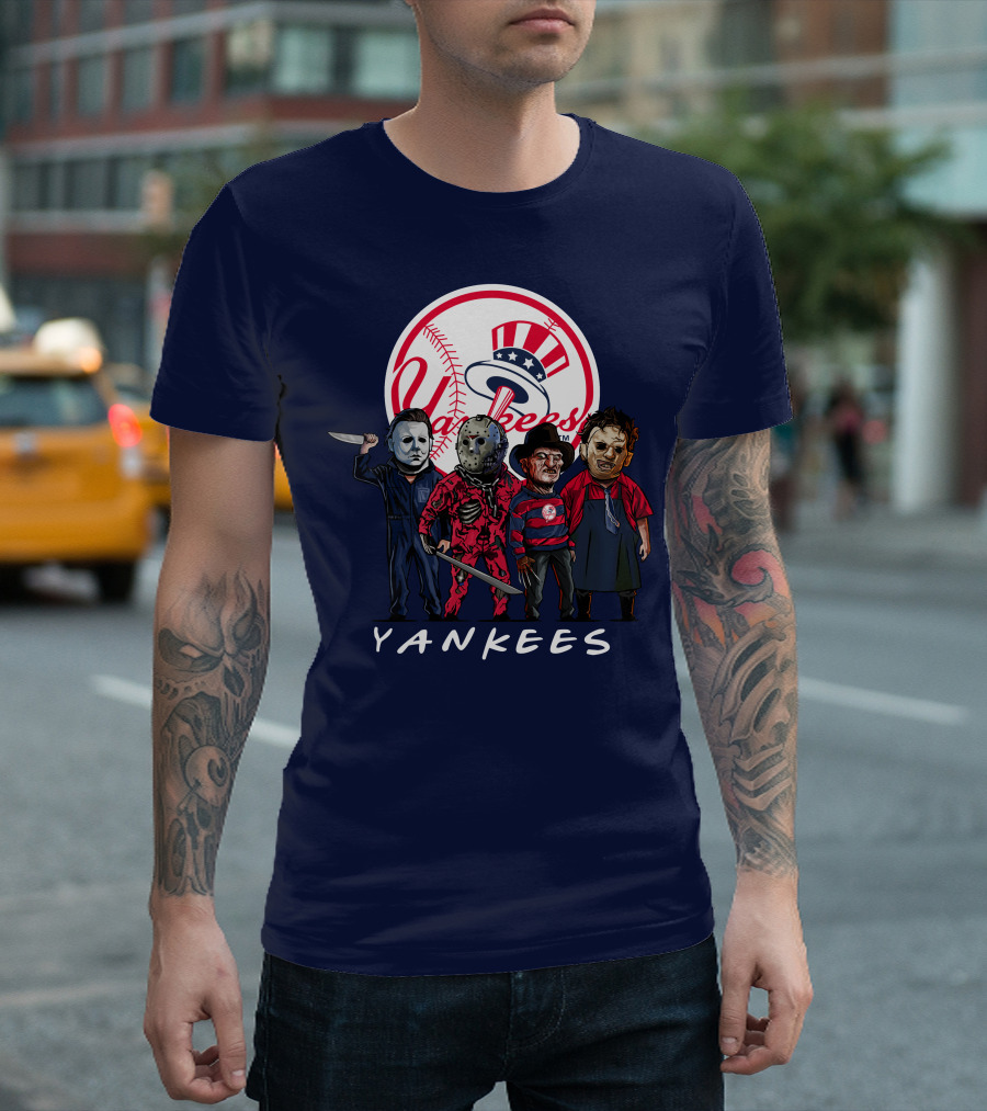 Yankees Halloween The Slasher Squad Teams Yankees T-Shirt