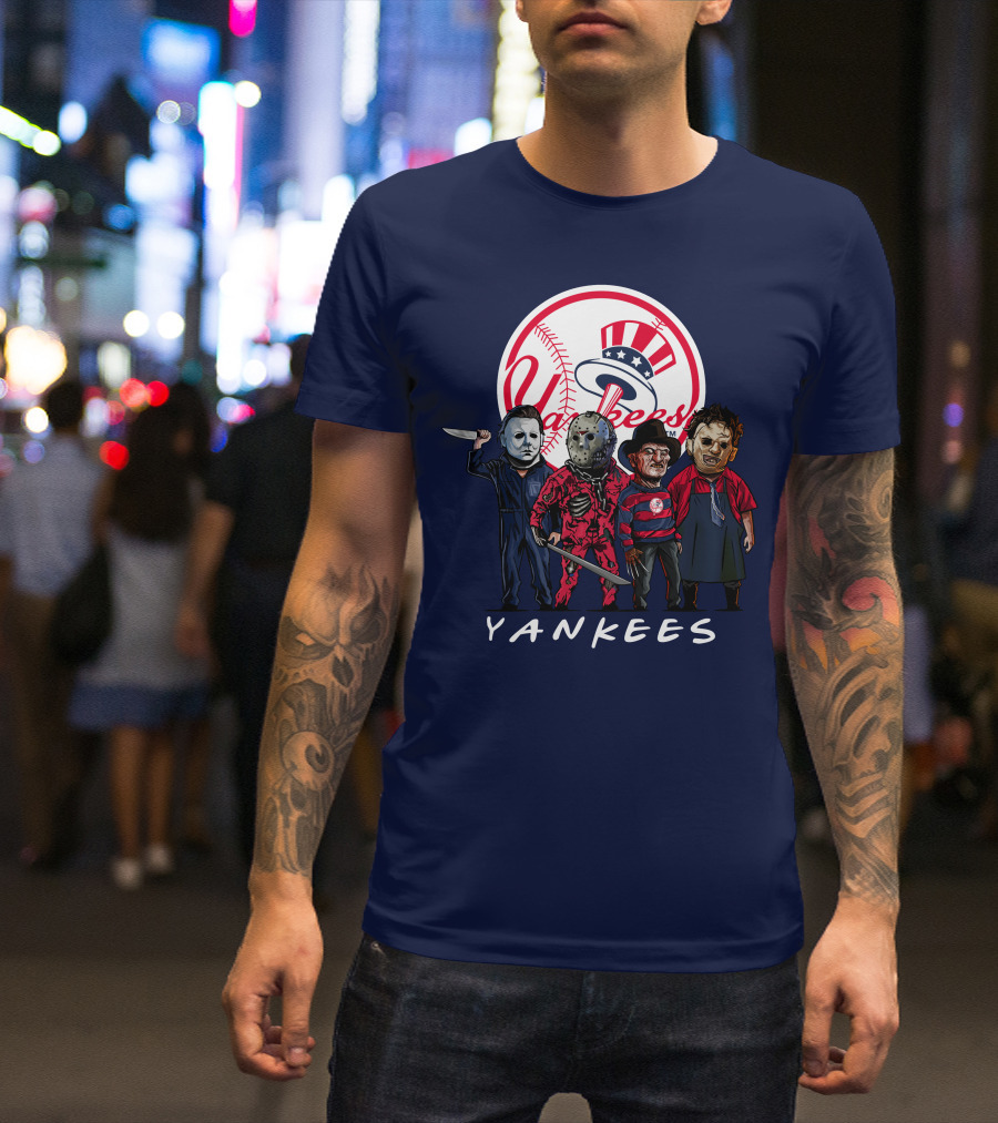 Yankees Halloween The Slasher Squad Teams Yankees T-Shirt