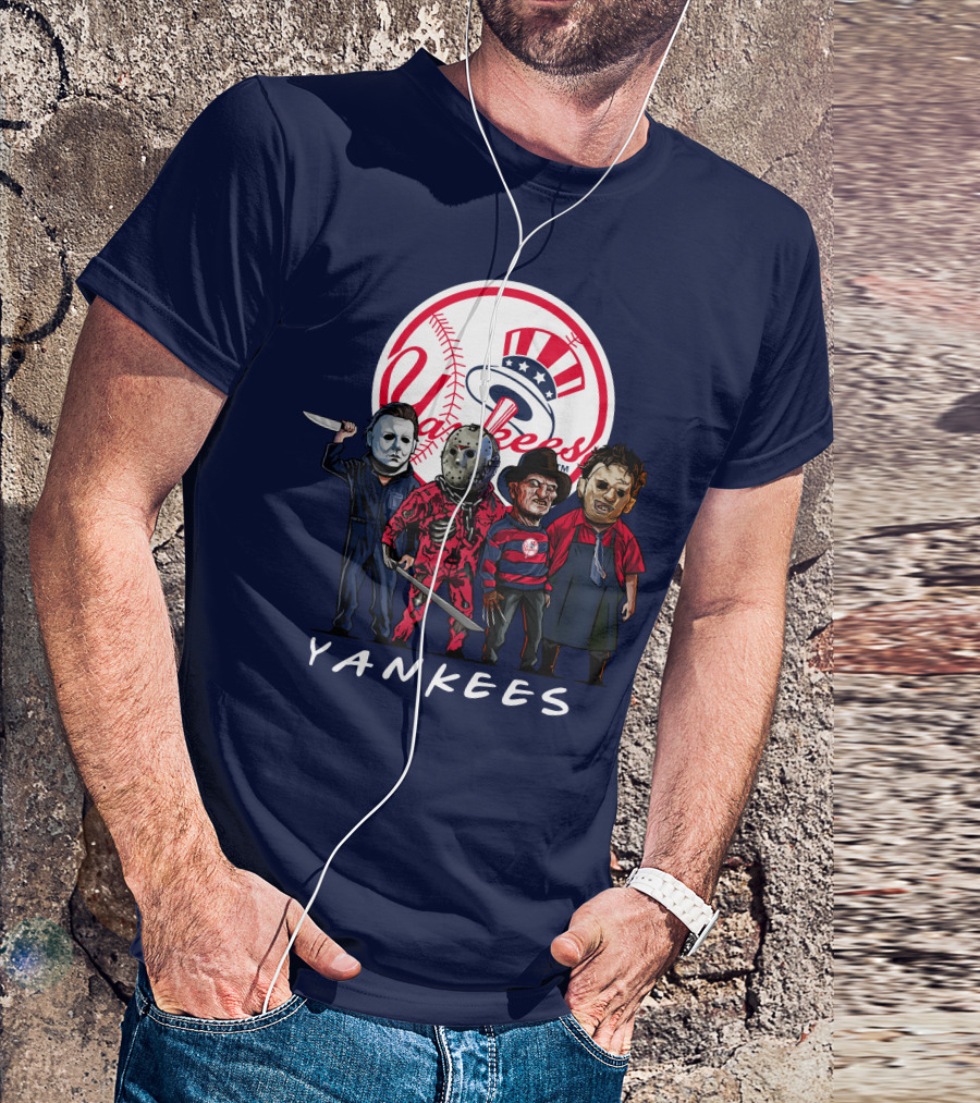 Yankees Halloween The Slasher Squad Teams Yankees T-Shirt