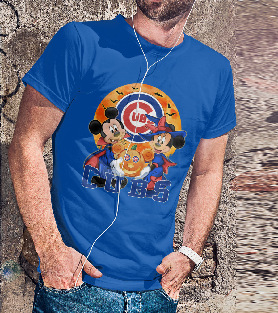 Chicago Cubs Mickey Mouse Minnie Mouse Halloween Pumpkin Magic T-Shirt