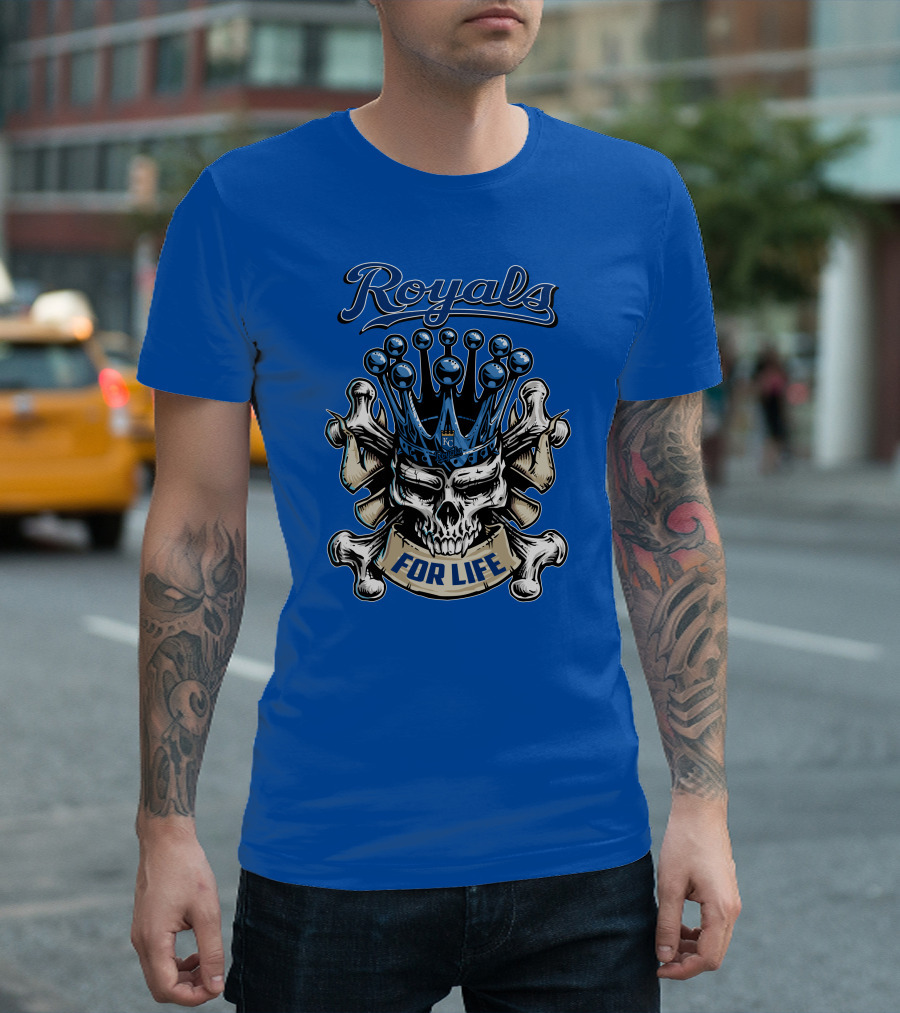Royals Skull King For Life Kansas City Royals T-Shirt