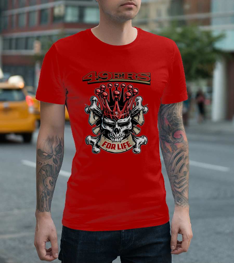 49ers Skull King Crowned For Life T-Shirt