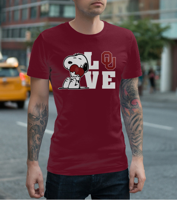Snoopy Love Ou Oklahoma Sooners T-Shirt