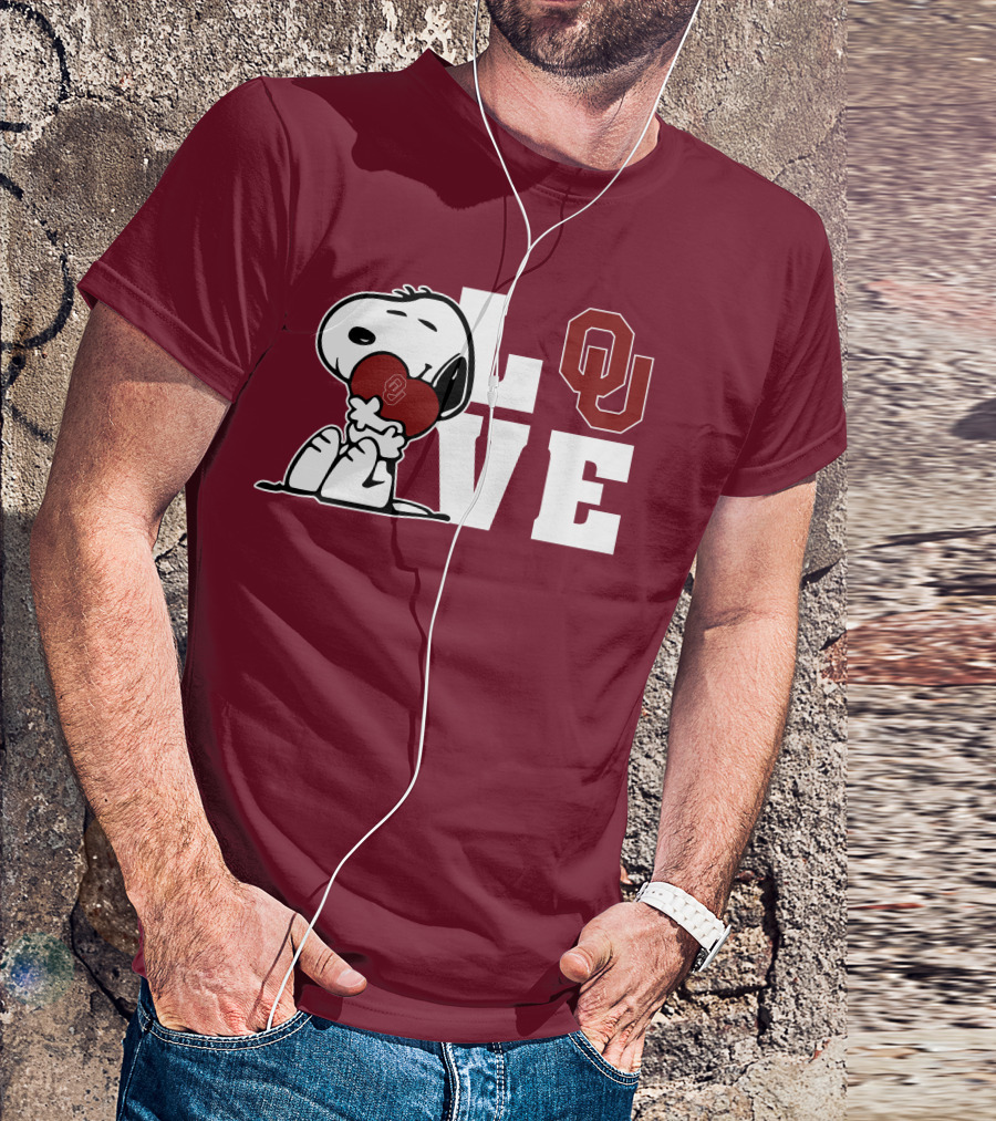 Snoopy Love Ou Oklahoma Sooners T-Shirt