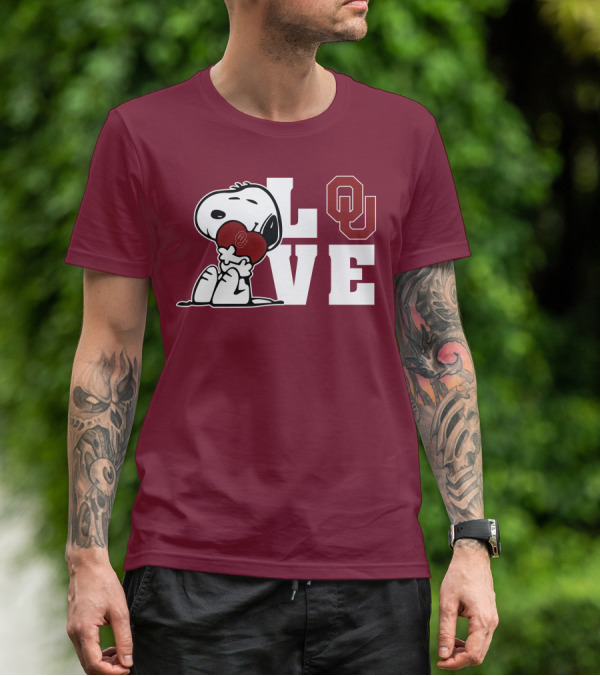 Snoopy Love Ou Oklahoma Sooners T-Shirt