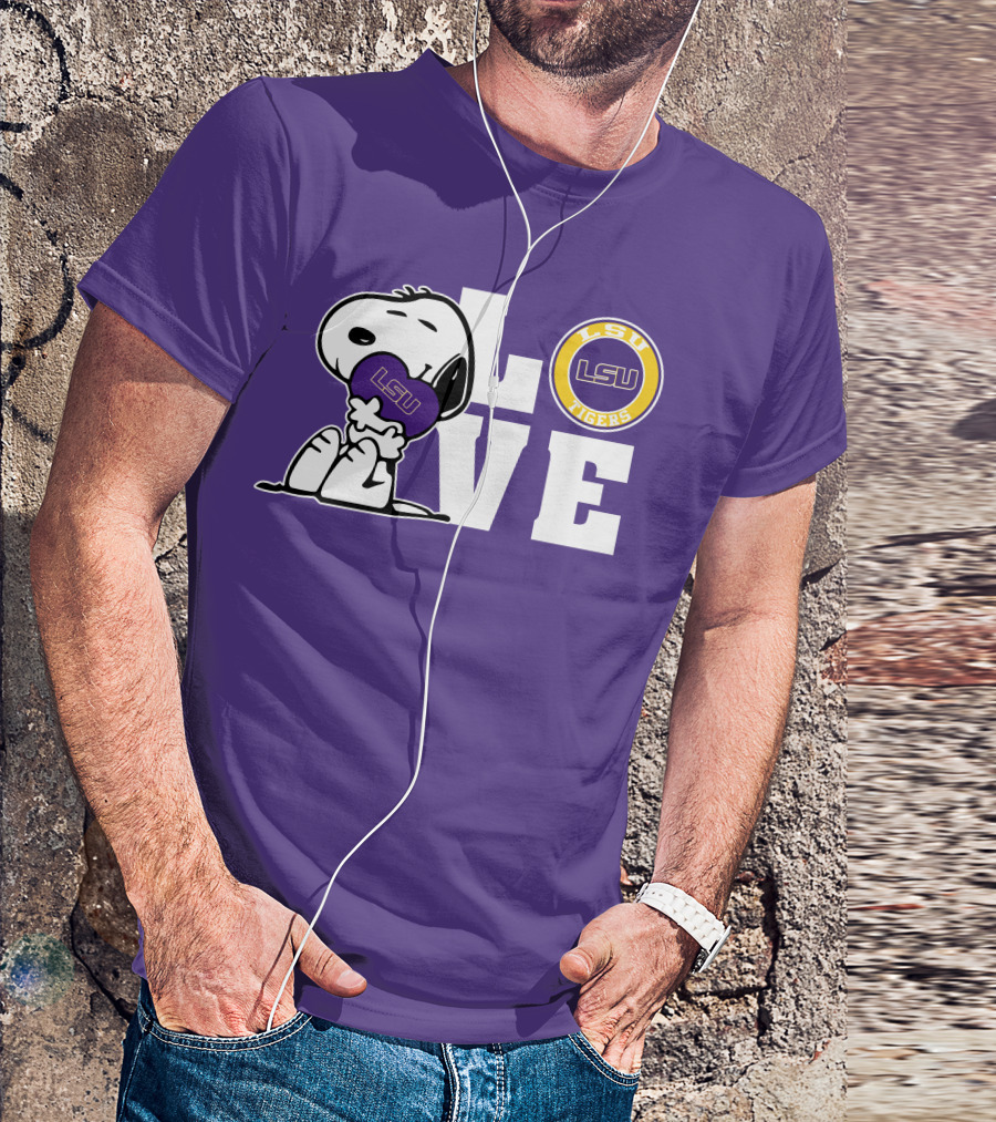 Snoopy Love LSU Tigers LSU T-Shirt