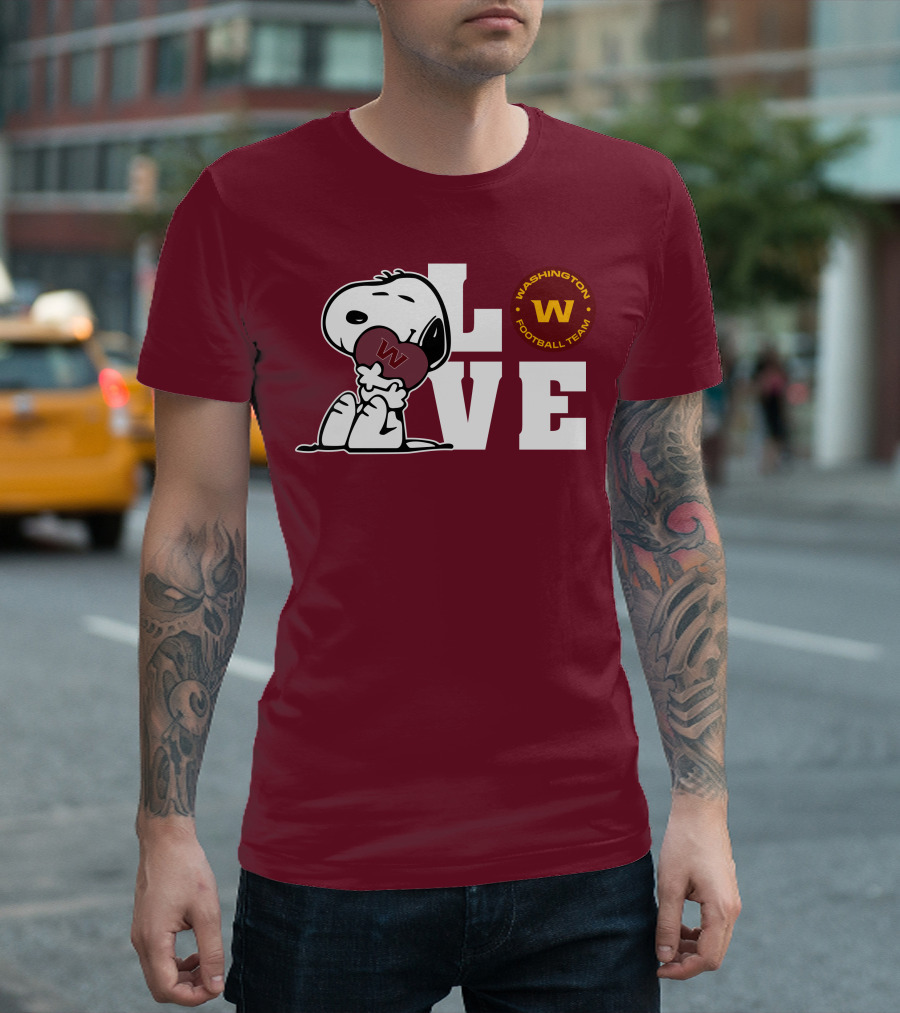 Snoopy Love Washington Football Team W T-Shirt