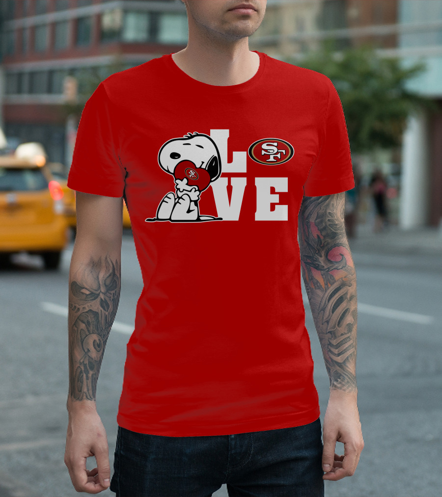 Snoopy Love San Francisco 49ers Sf T-Shirt