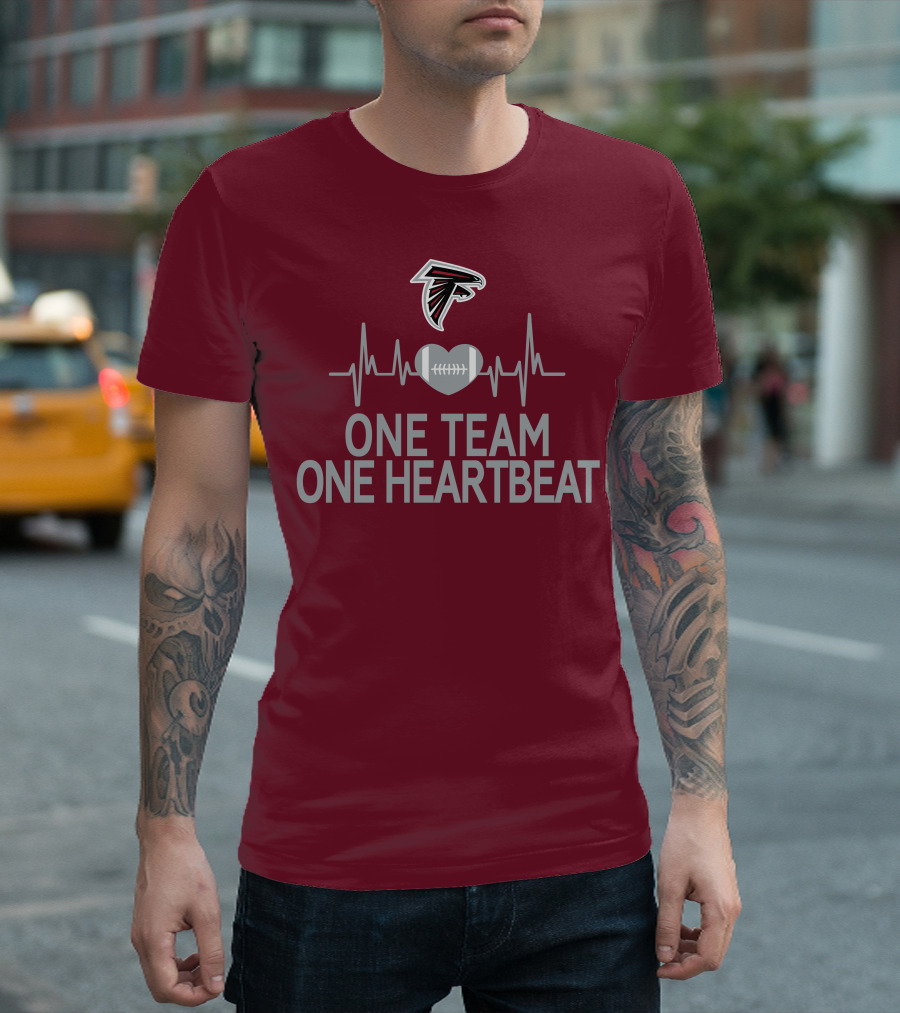 Atlanta Falcons One Team One Heartbeat Football Heartbeat T-Shirt