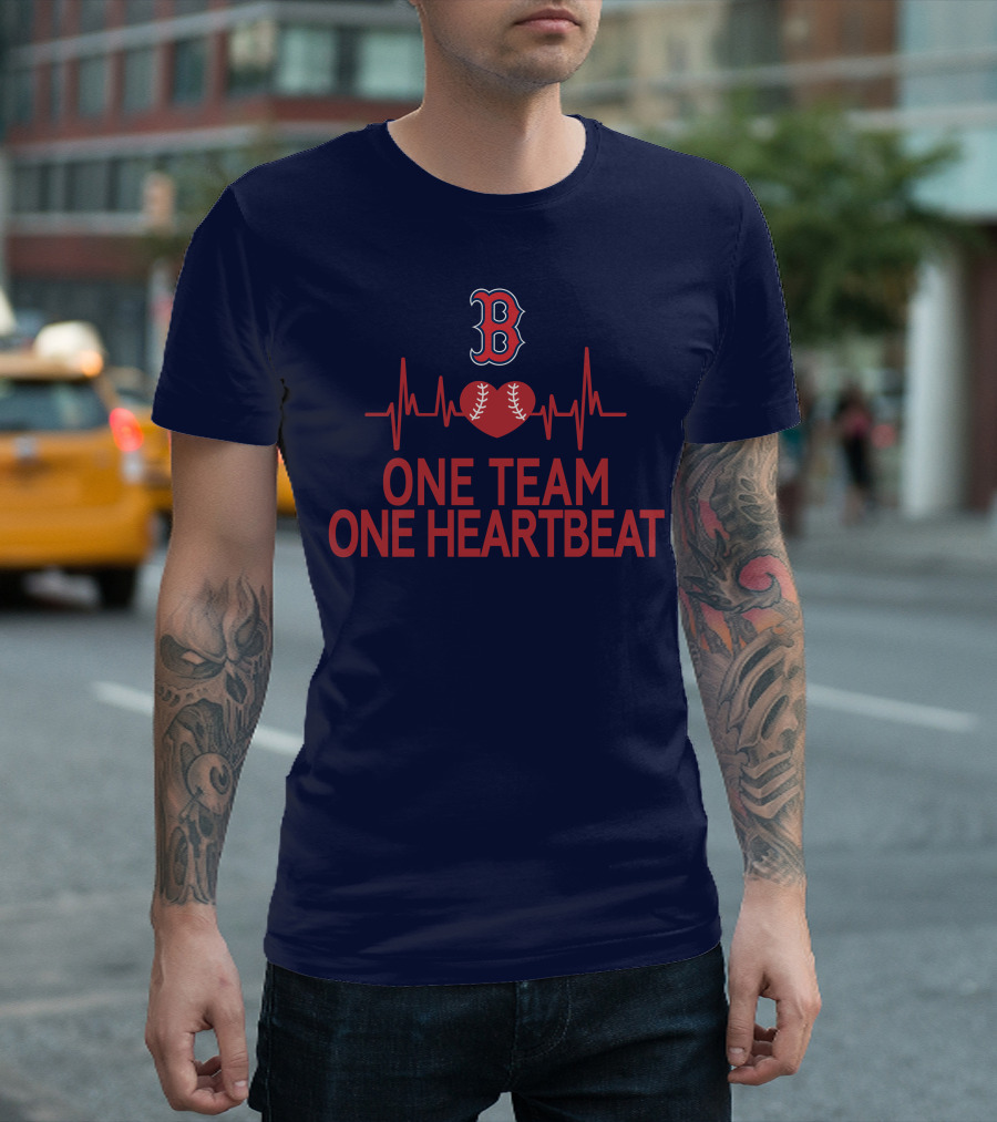 Boston Red Sox Heartbeat Unity Baseball T-Shirt
