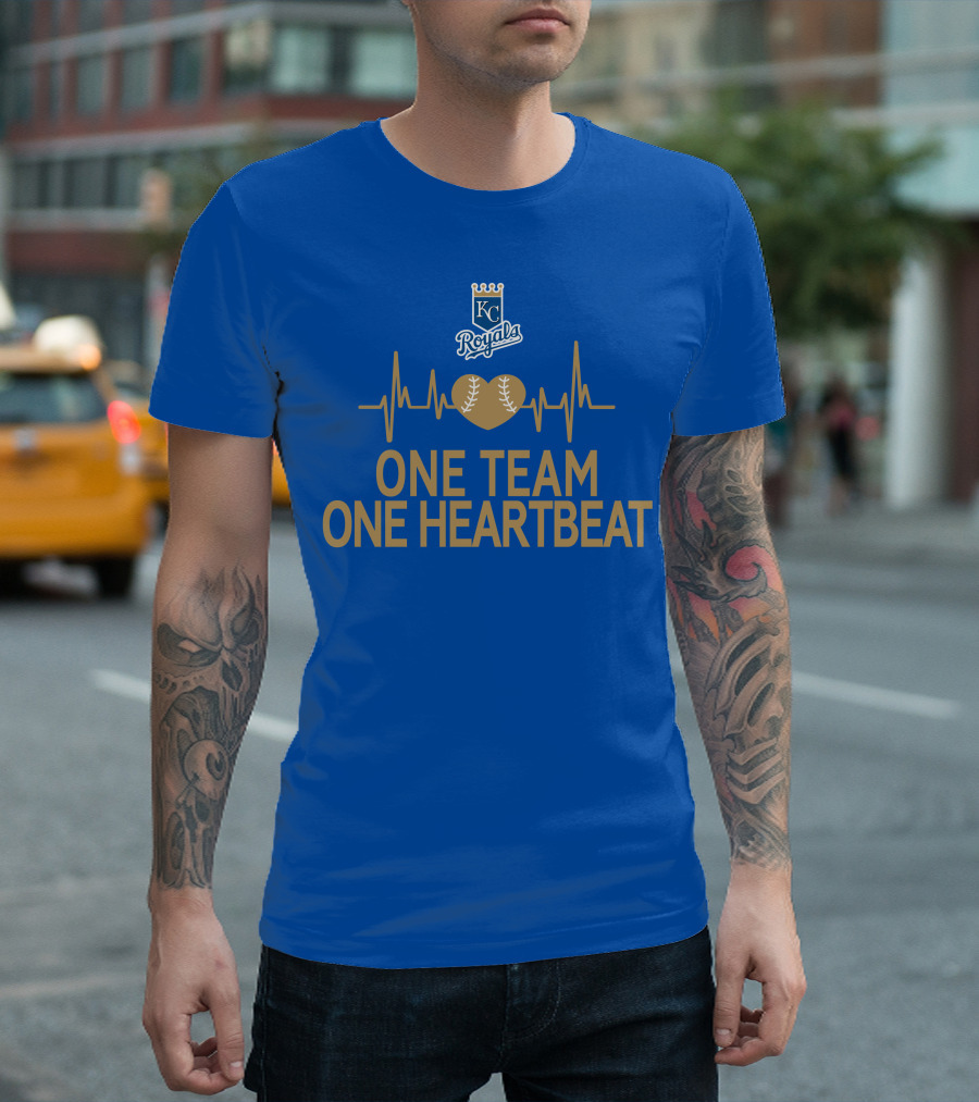 Kansas City Royals Baseball Heartbeat One Team One Heartbeat T-Shirt