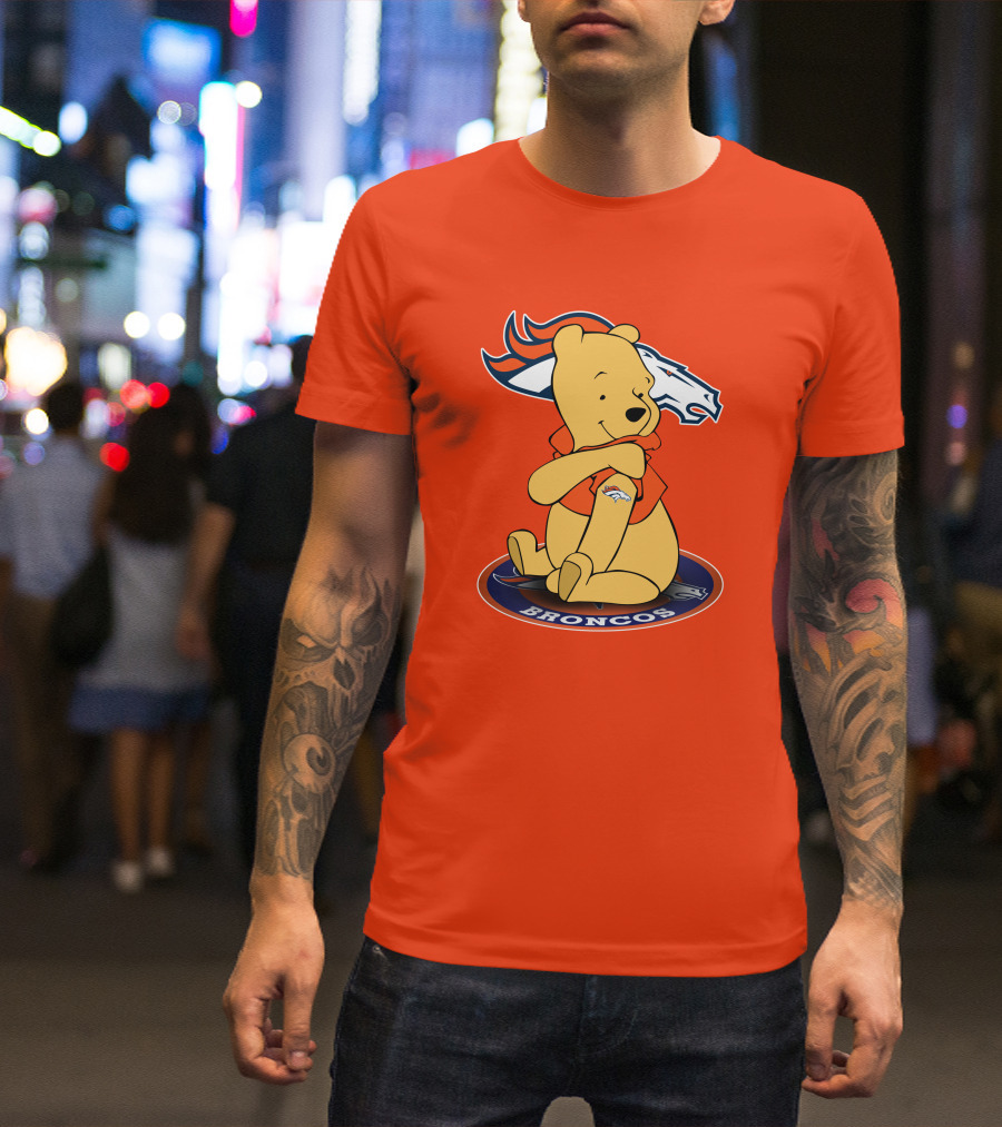 Denver Broncos Winnie The Pooh Football Fan T-Shirt
