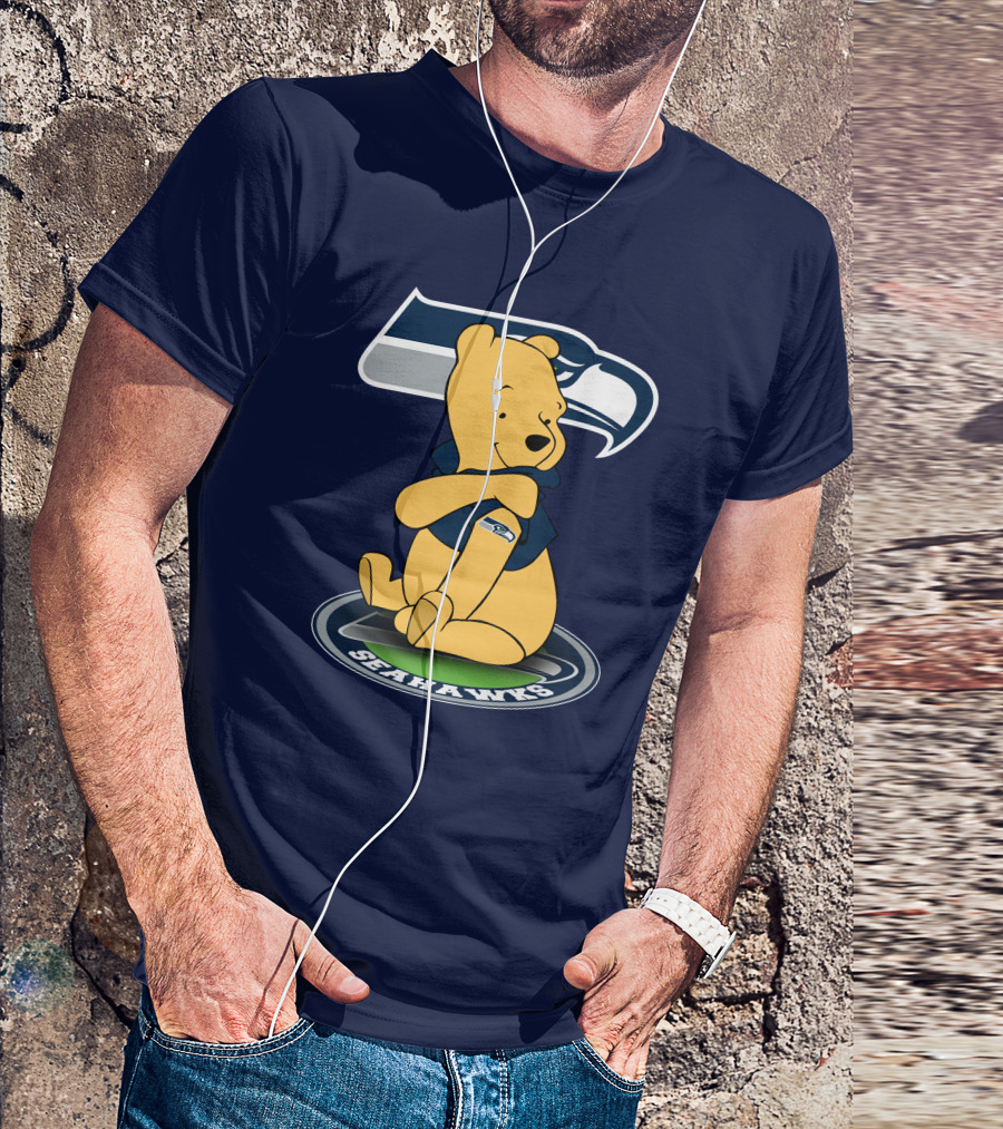 Seattle Seahawks Winnie The Pooh Fan Crossover T-Shirt