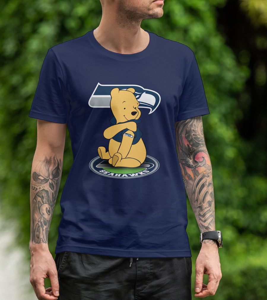 Seattle Seahawks Winnie The Pooh Fan Crossover T-Shirt