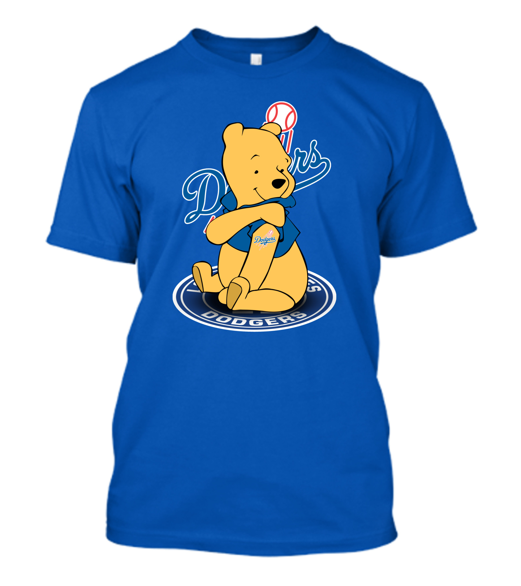 Dodgers Baseball Winnie The Pooh Los Angeles Dodgers T-Shirt