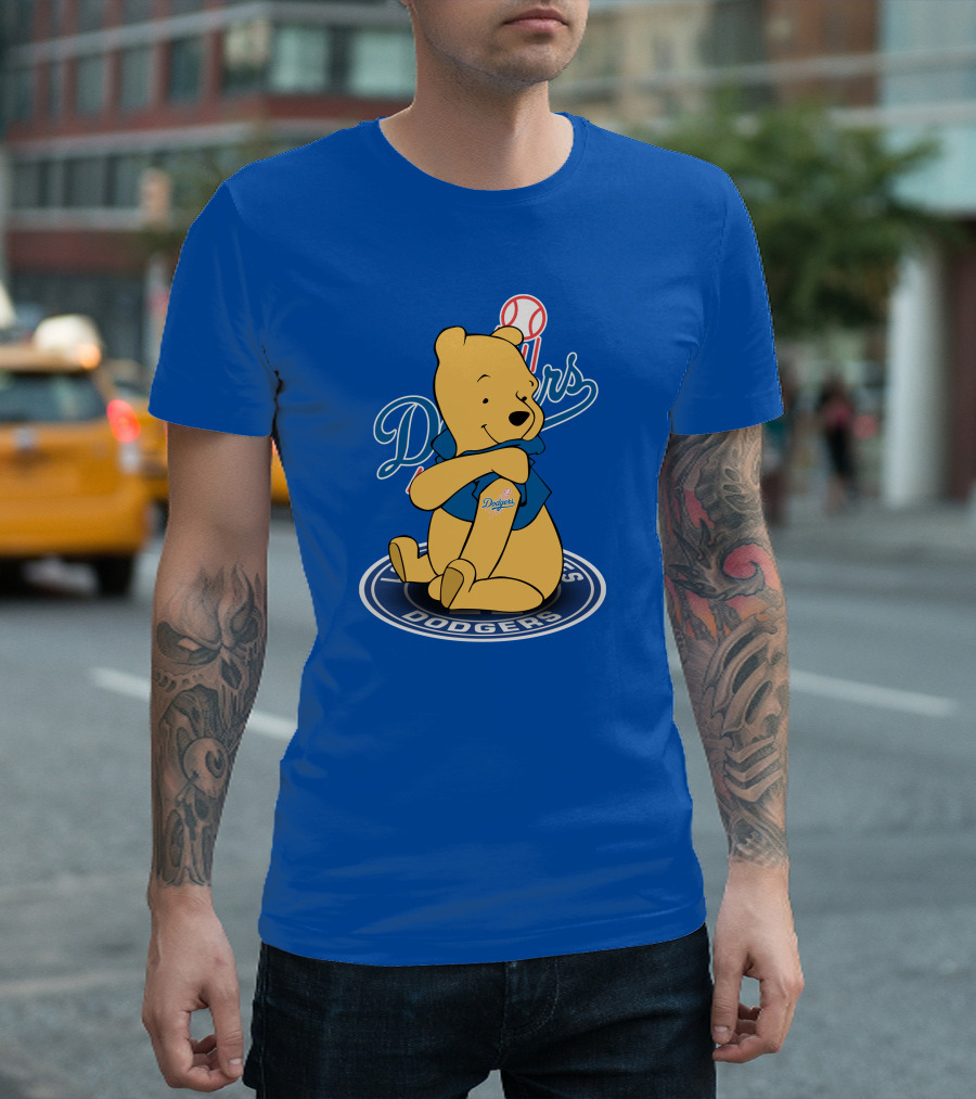 Dodgers Baseball Winnie the Pooh Los Angeles Dodgers T-Shirt