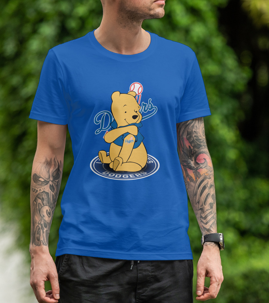 Dodgers Baseball Winnie The Pooh Los Angeles Dodgers T-Shirt