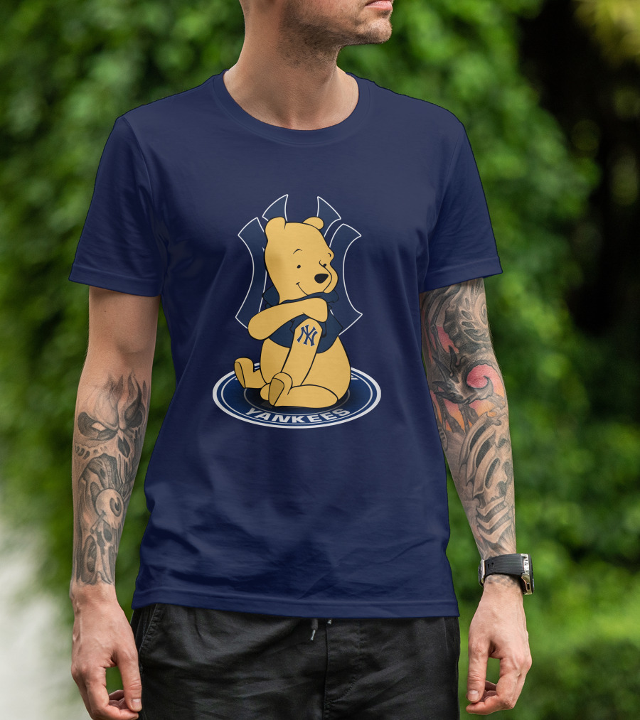 New York Yankees Winnie The Pooh Yankees Logo T-Shirt