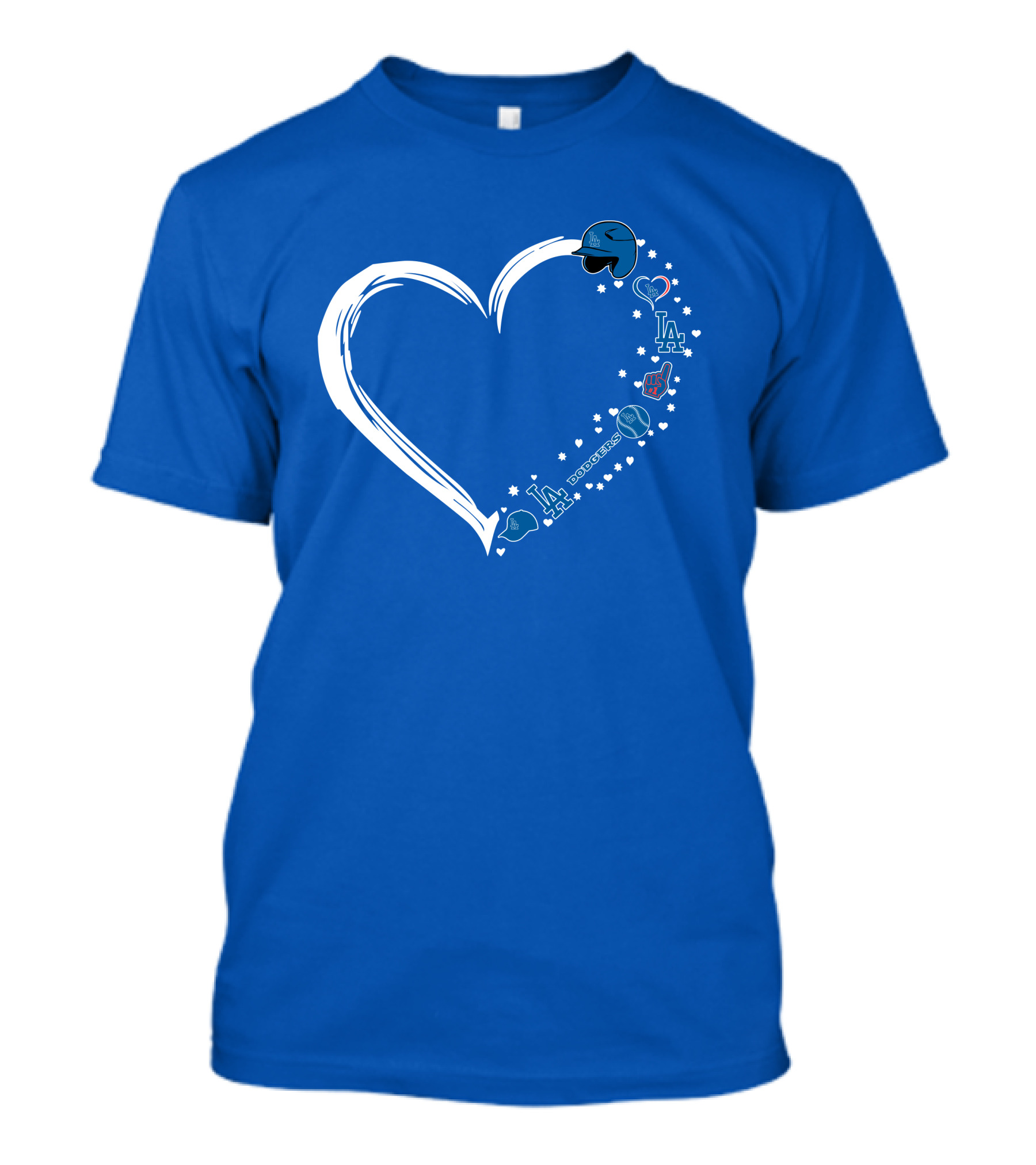 Los Angeles Dodgers Heart LA Dodgers Fan Baseball Symbols T-Shirt
