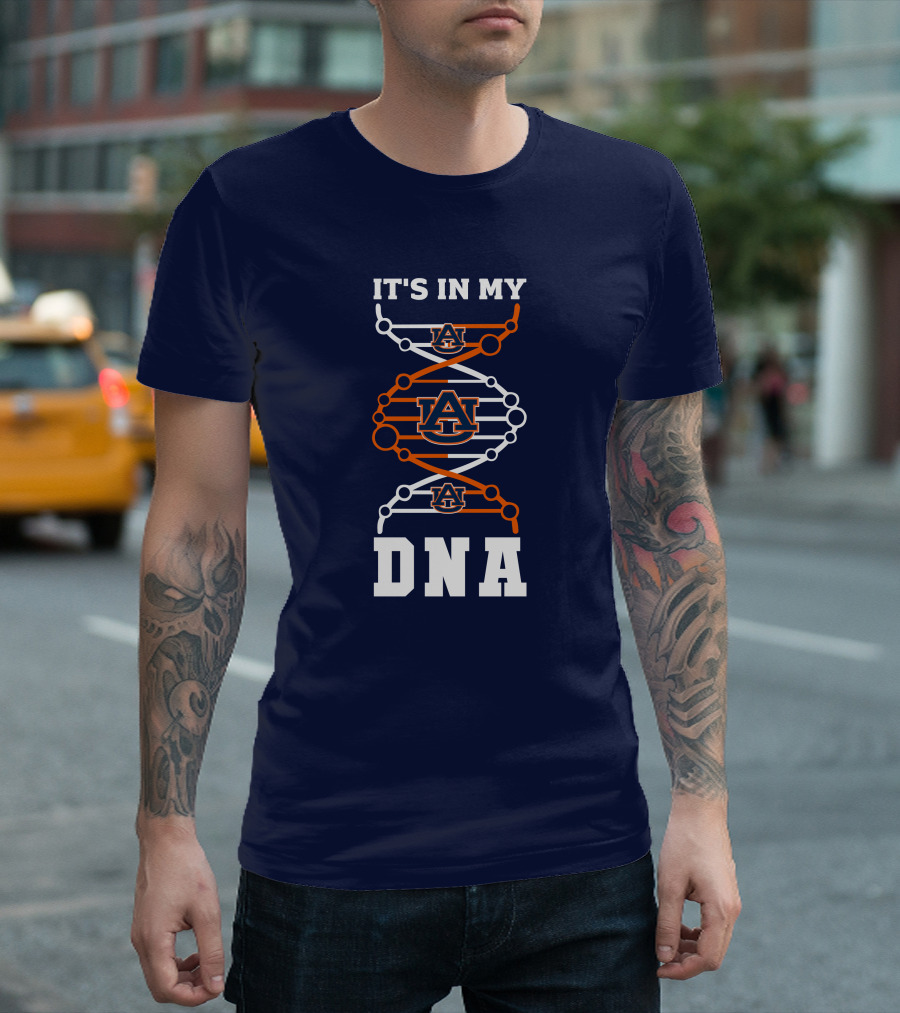 Auburn Tigers It's in My DNA Auburn University Logo DNA Strand T-Shirt