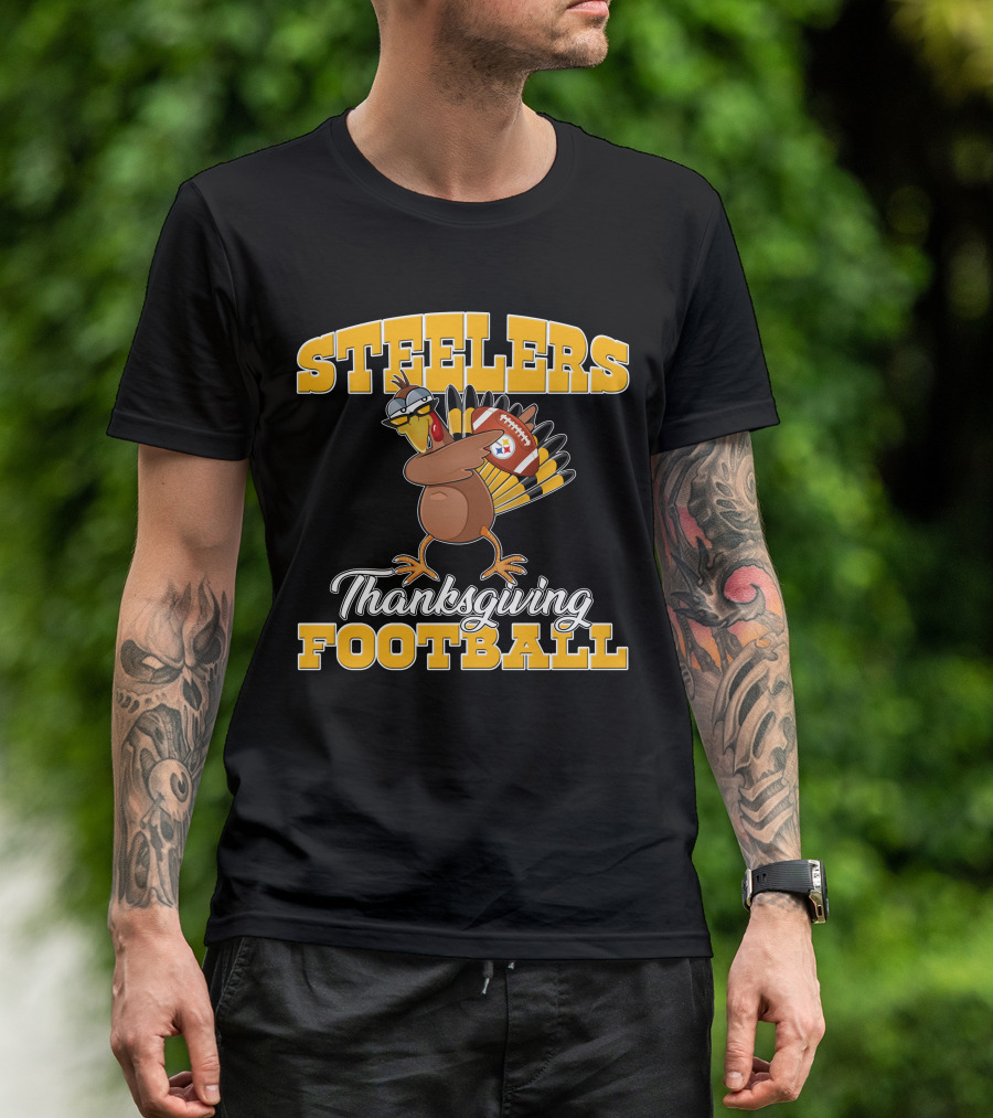 Steelers Thanksgiving Football Turkey T-Shirt