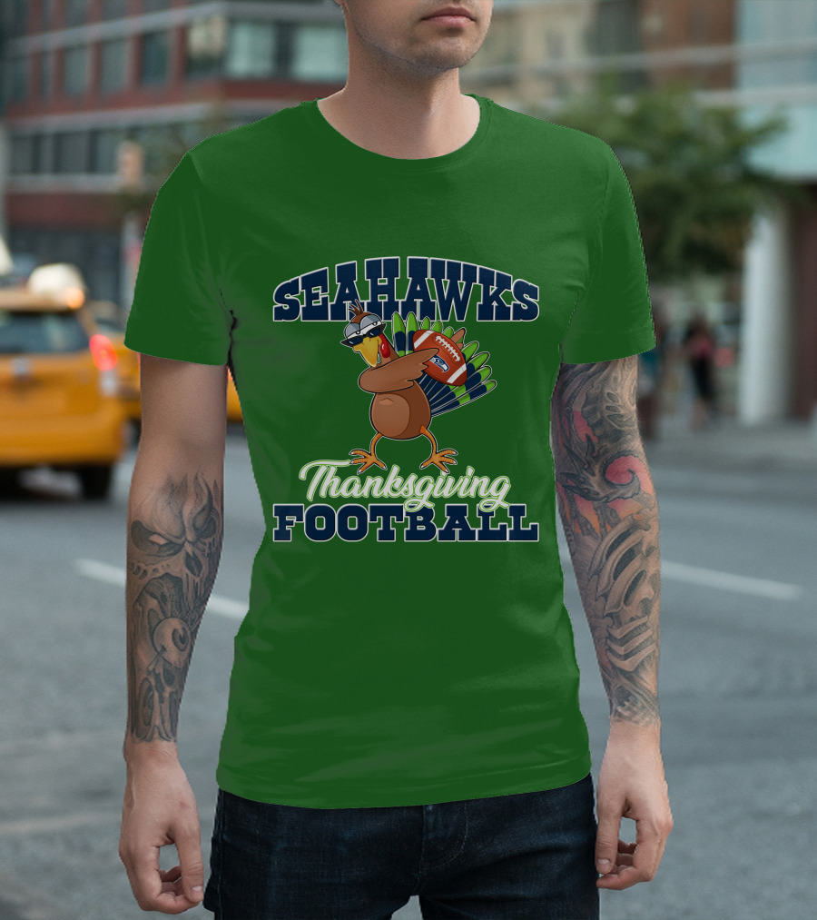 Seahawks Thanksgiving Football Turkey T-Shirt
