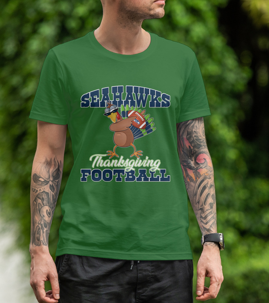 Seahawks Thanksgiving Football Turkey T-Shirt