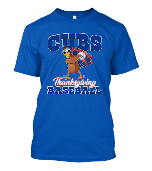 Cubs Thanksgiving Baseball Turkey T-Shirt